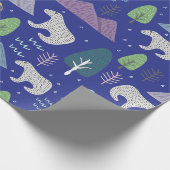 Polair Beer | Winter Arctic Adventure | Blauw Cadeaupapier (Hoek)