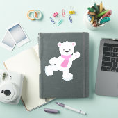 Polair Beer, wit Beer, ijsschaatsen, Beer Sticker (iPad Cover)