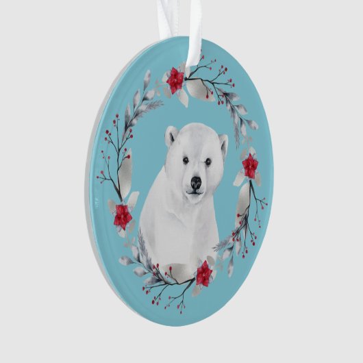 Polair Beer Wreath Kind kerstversiering Ornament (voorkant)