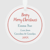 Polair Beer Wreath Kind kerstversiering Ornament (achterkant)