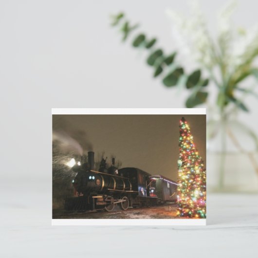 polair kerstblad briefkaart (Staand voorkant)