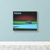 Polair licht Beer Canvas Afdruk (Insitu (Houten vloer))