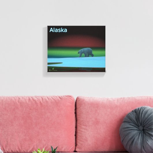 Polair licht Beer Canvas Afdruk (Insitu (Woonkamer))