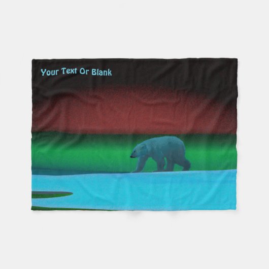 Polair licht Beer Fleece Deken (Voorkant (Horizontaal))