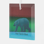 Polair licht Beer Glas Ornament (Voorkant links)