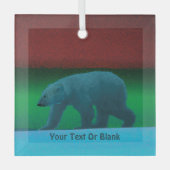 Polair licht Beer Glas Ornament (Voorkant)