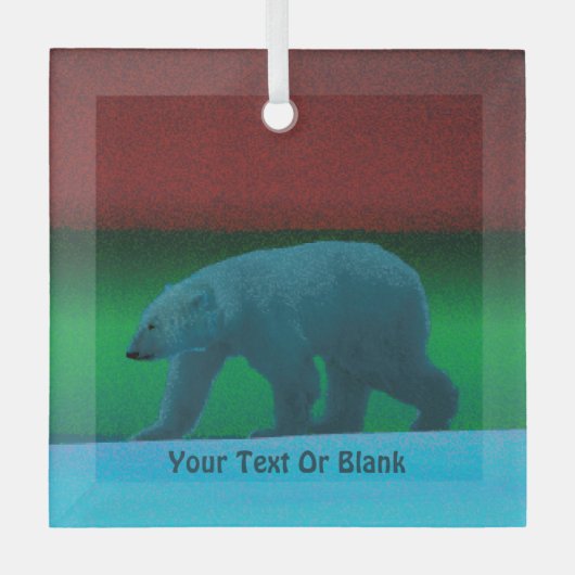 Polair licht Beer Glas Ornament (Voorkant)