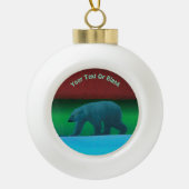 Polair licht Beer Keramische Bal Ornament (Voorkant)