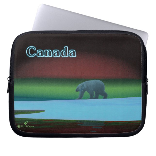 Polair licht Beer Laptop Sleeve (Voorkant)