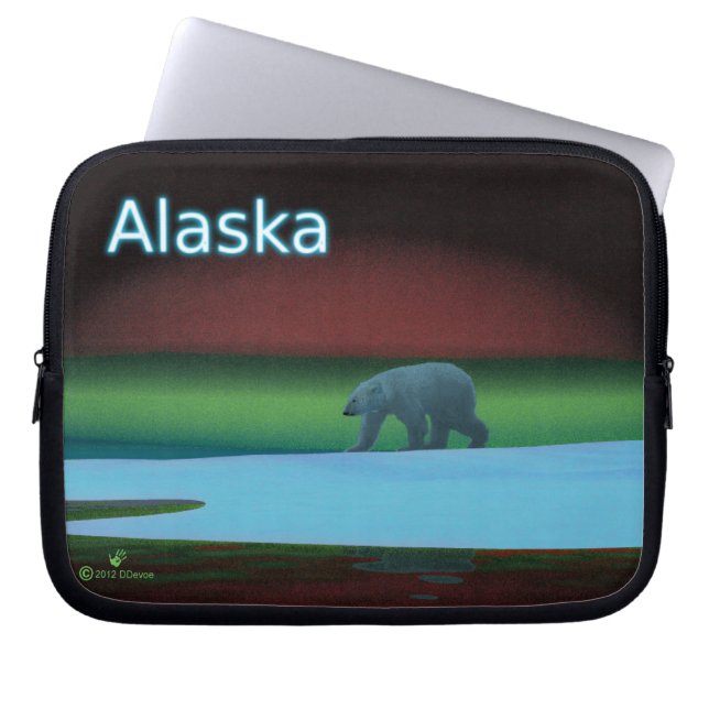 Polair licht Beer Laptop Sleeve (Voorkant)