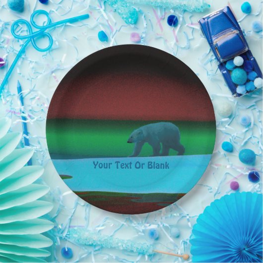 Polair licht Beer Papieren Bordje (Feest)