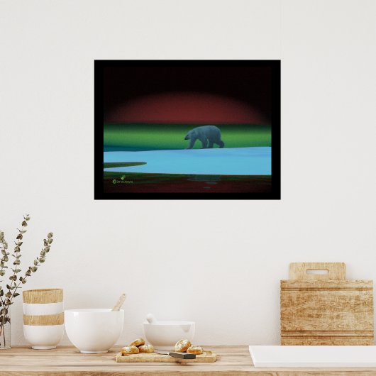 Polair licht Beer Poster (Keuken)