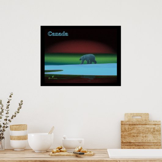 Polair licht Beer Poster (Keuken)