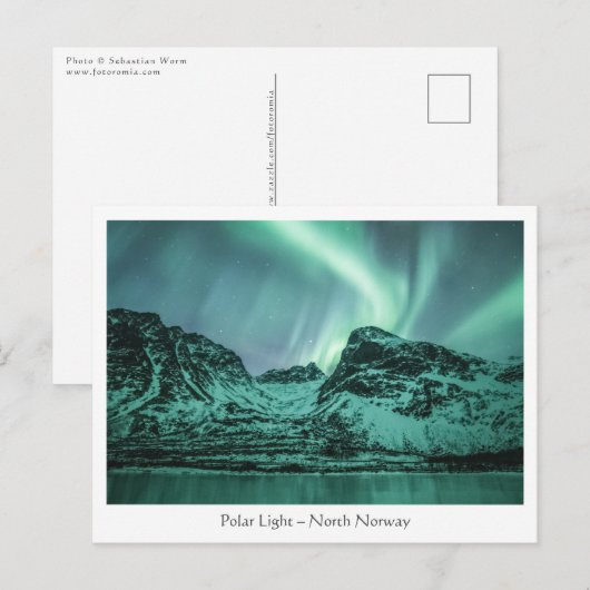 Polair licht briefkaart (Voorkant / Achterkant)