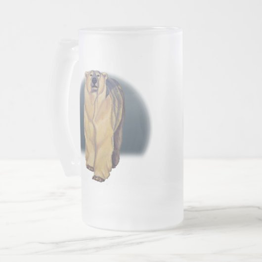 Polaire Beer Art Beer Glass Wildlife Art Mokken Be (Voorkant links)