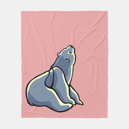 Polaire Beer Blanket Roze Beer Cub Blankets Fleece Deken (Voorkant)
