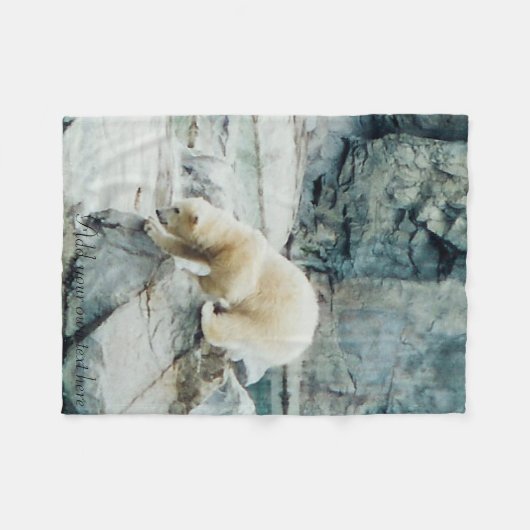 Polaire beer bobbel deken (Voorkant (Horizontaal))