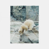 Polaire beer bobbel deken (Voorkant)