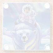 Polaire Beer bus schilderijen Glazen Onderzetter (Achterkant)