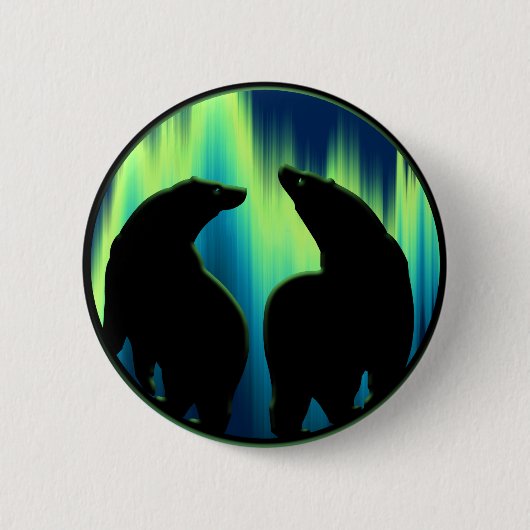 Polaire Beer Button/Pin Wildlife Art Button (Voorkant)