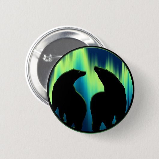 Polaire Beer Button/Pin Wildlife Art Button (Voorkant /achterkant)