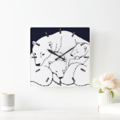 Polaire Beer Clock Cool Beer Art Wall Clock Vierkante Klok (Huis)