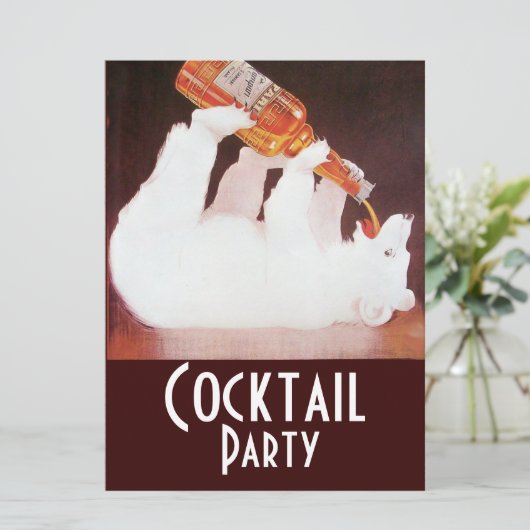 POLAIRE BEER COCKTAIL PARTIJ, wit, rood Kaart (Staand voorkant)