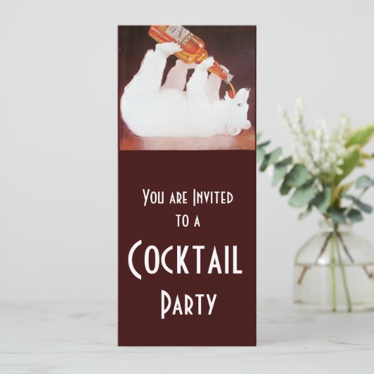 POLAIRE BEER COCKTAIL PARTIJ, wit, rood Kaart (Staand voorkant)