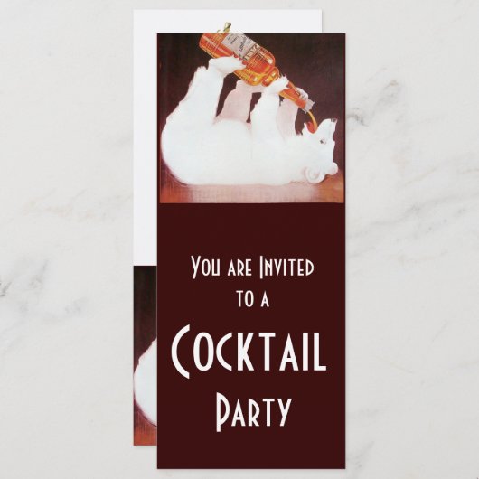 POLAIRE BEER COCKTAIL PARTIJ, wit, rood Kaart (Voorkant / Achterkant)