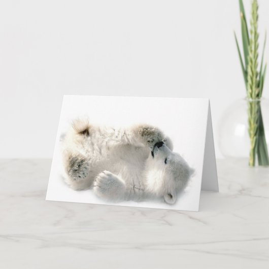 Polaire Beer Cub Cute Animal Arctic Winter Kaart (Voorkant)