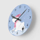 Polaire Beer Cub (met cijfers) Ronde Klok (Hoek)