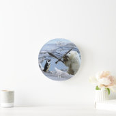 Polaire Beer Cub & Penguin Best Friends Wall Clock Ronde Klok (Huis)