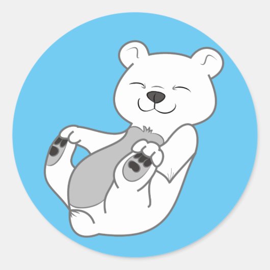 Polaire Beer Cub Ronde Sticker (Voorkant)