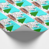 Polaire Beer- en boomverlichting Cadeaupapier (Hoek)