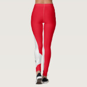 Polaire Beer en witte wolf rode Leggings (Achterkant)