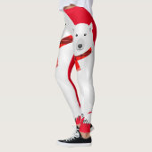 Polaire Beer en witte wolf rode Leggings (Links)