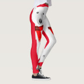 Polaire Beer en witte wolf rode Leggings (Rechts)