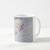 Polaire Beer familie in Arctic Snow Koffiemok (Voorkant rechts)