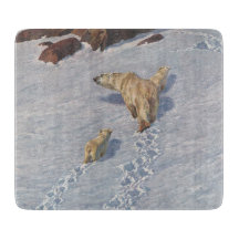 Polaire Beer familie in Arctic Snow