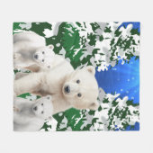 Polaire Beer Fleece Deken (Voorkant (Horizontaal))