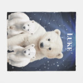 Polaire Beer Fleece Deken (Voorkant (Horizontaal))