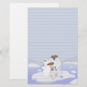 Polaire Beer Gang op ijsbakkerij (gereguleerd) Briefpapier (Voorkant / Achterkant)