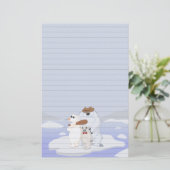 Polaire Beer Gang op ijsbakkerij (gereguleerd) Briefpapier (Staand voorkant)