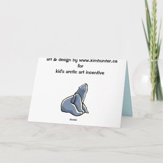 Polaire Beer Kaart Aangepaste Kaart Wildlife Art K (Achterkant)