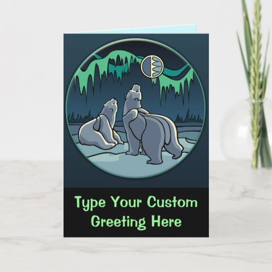 Polaire Beer Kaart Aangepaste Kaart Wildlife Art K (Voorkant)