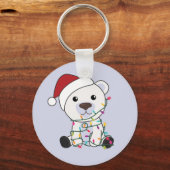 Polaire Beer kerstwinter winterdieren Sleutelhanger (Voorkant)