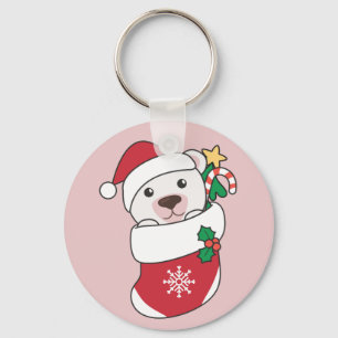 Polaire Beer kerstwinter winterdieren Sleutelhanger