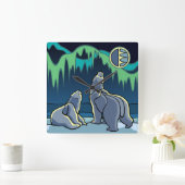 Polaire Beer-klokkast (standaard Beer) Vierkante Klok (Huis)