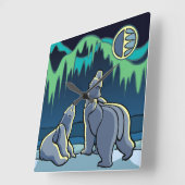 Polaire Beer-klokkast (standaard Beer) Vierkante Klok (Hoek)