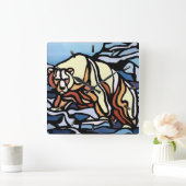 Polaire Beer klokkool Tribal Beer Vierkante Klok (Huis)